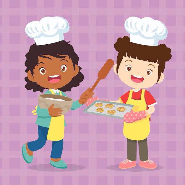 Enfants en atelier de pâtisserie